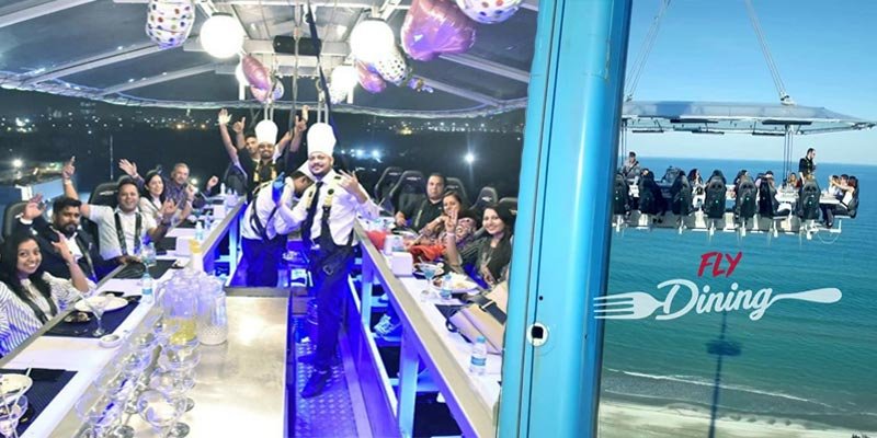 fly dining restaurant in noida serves food at 160 feet up in the air