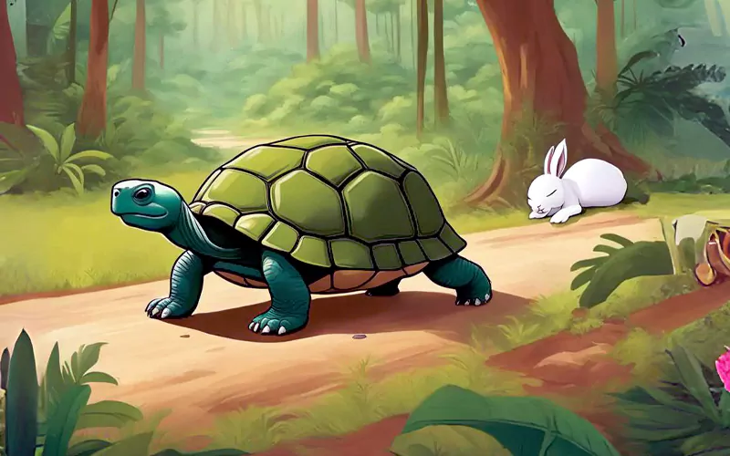 कछुआ और खरगोश। The Tortoise and the Hare.