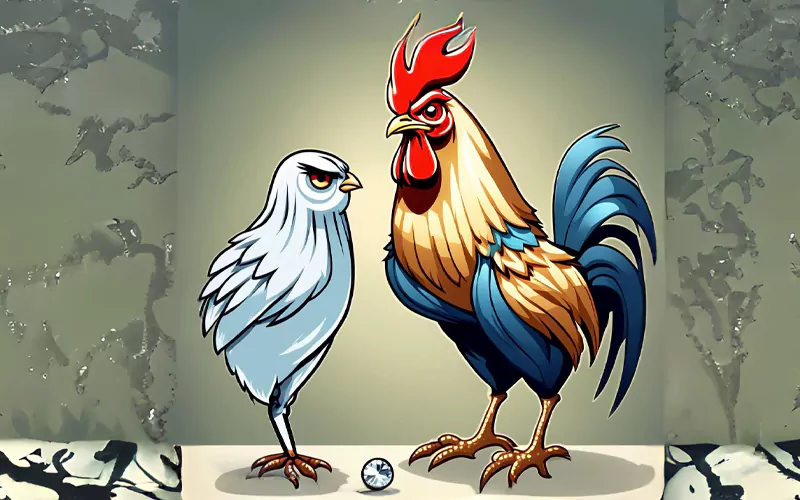 मुर्गा और हीरा। The Rooster and the Diamond.