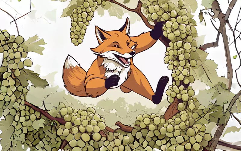 लोमड़ी और अंगूर। The Fox and the Grapes.