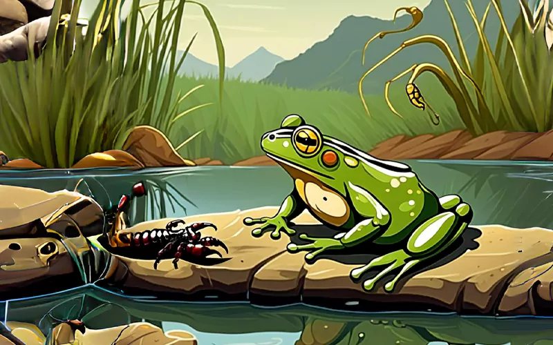 मेंढक और बिच्छू। The Frog and the Scorpion.