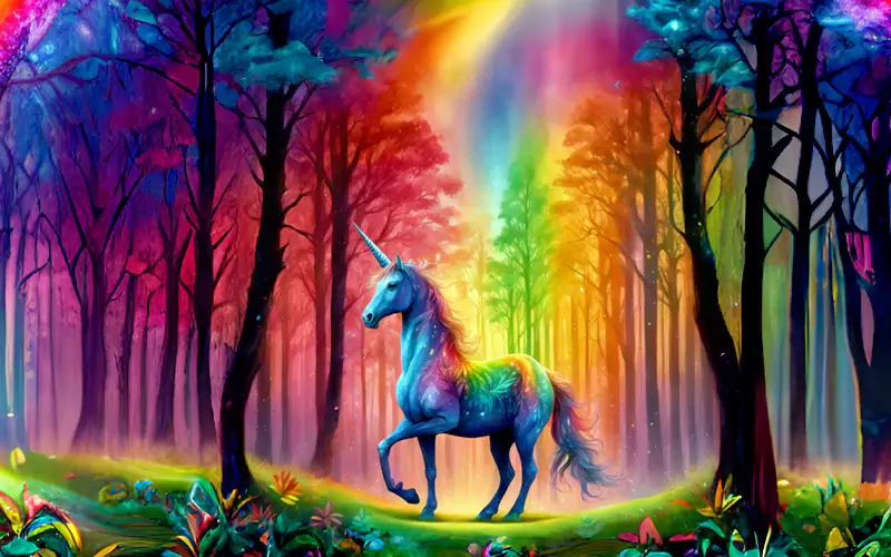 रेनबो यूनिकॉर्न। Rainbow Unicorn.