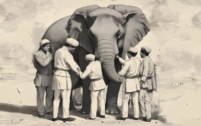 हाथी और अंधे आदमी। The Elephant and the Blind Men.